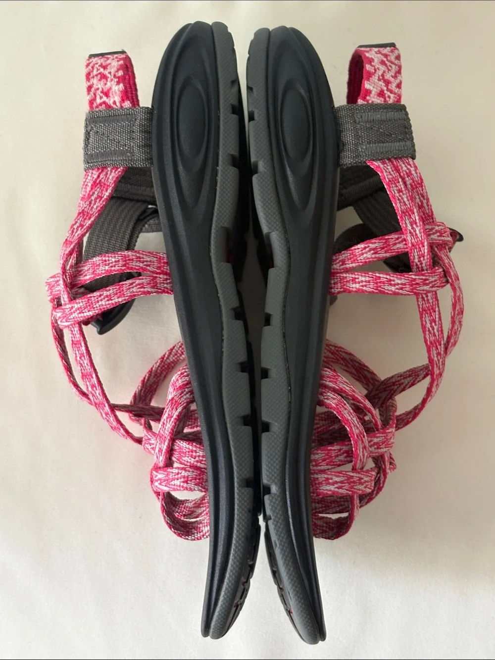 Chaco Women's Z/Cloud Pink and Black Strappy Outdoor Sandals